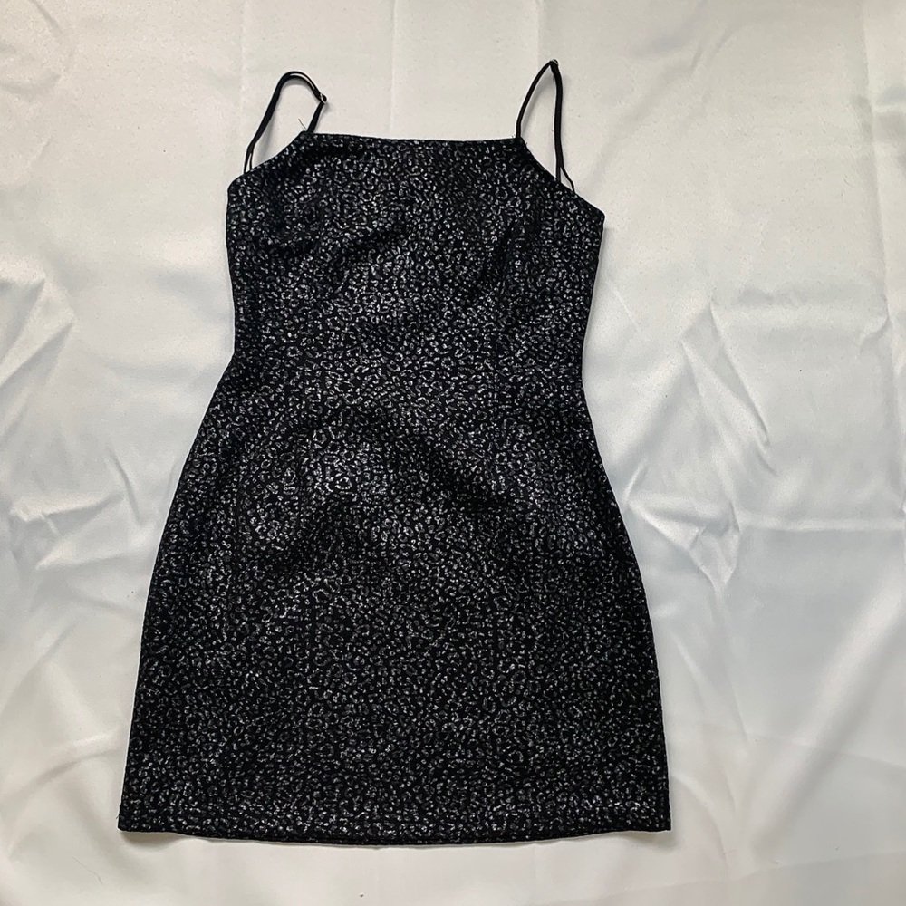 Urban Outfitters cheetah print black bodycon dress
